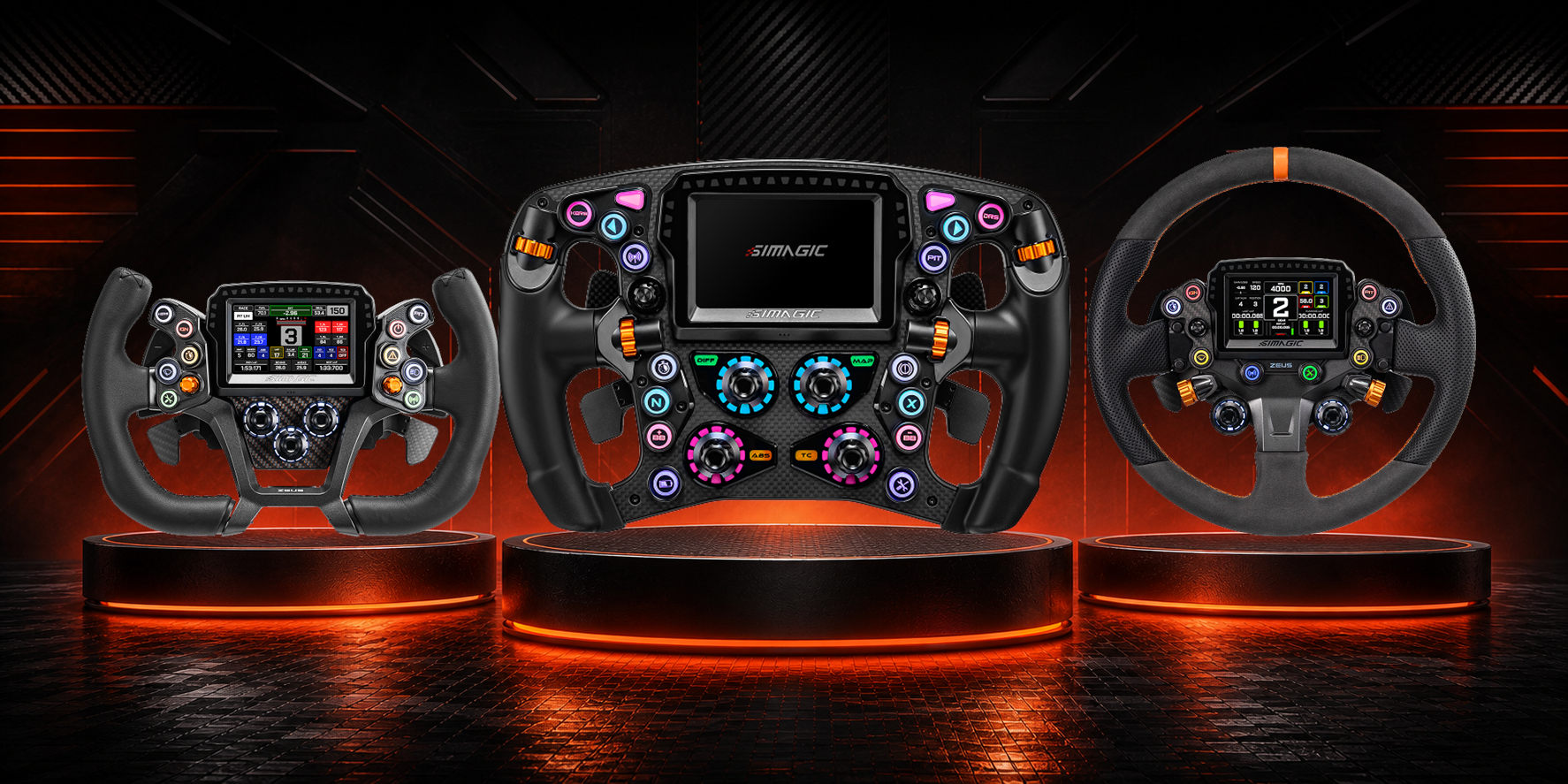 SIMAGIC Zeus-serien med Zeus GT, Zeus Formula och Zeus Sport