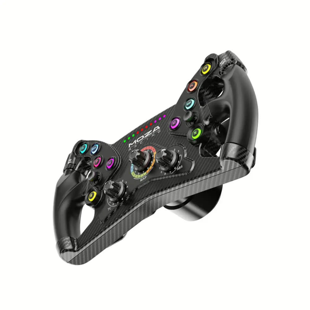 MOZA KS GT wheel with RGB buttons and encoders