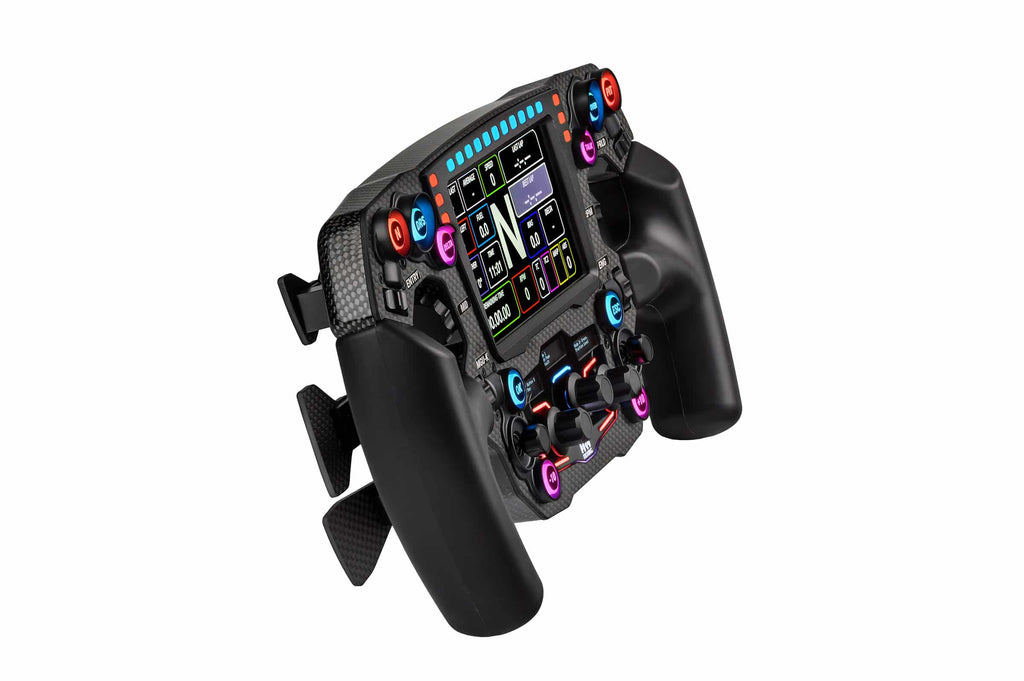 Rexing Mayaris 2 three-quarter view with RGB-illuminated controls