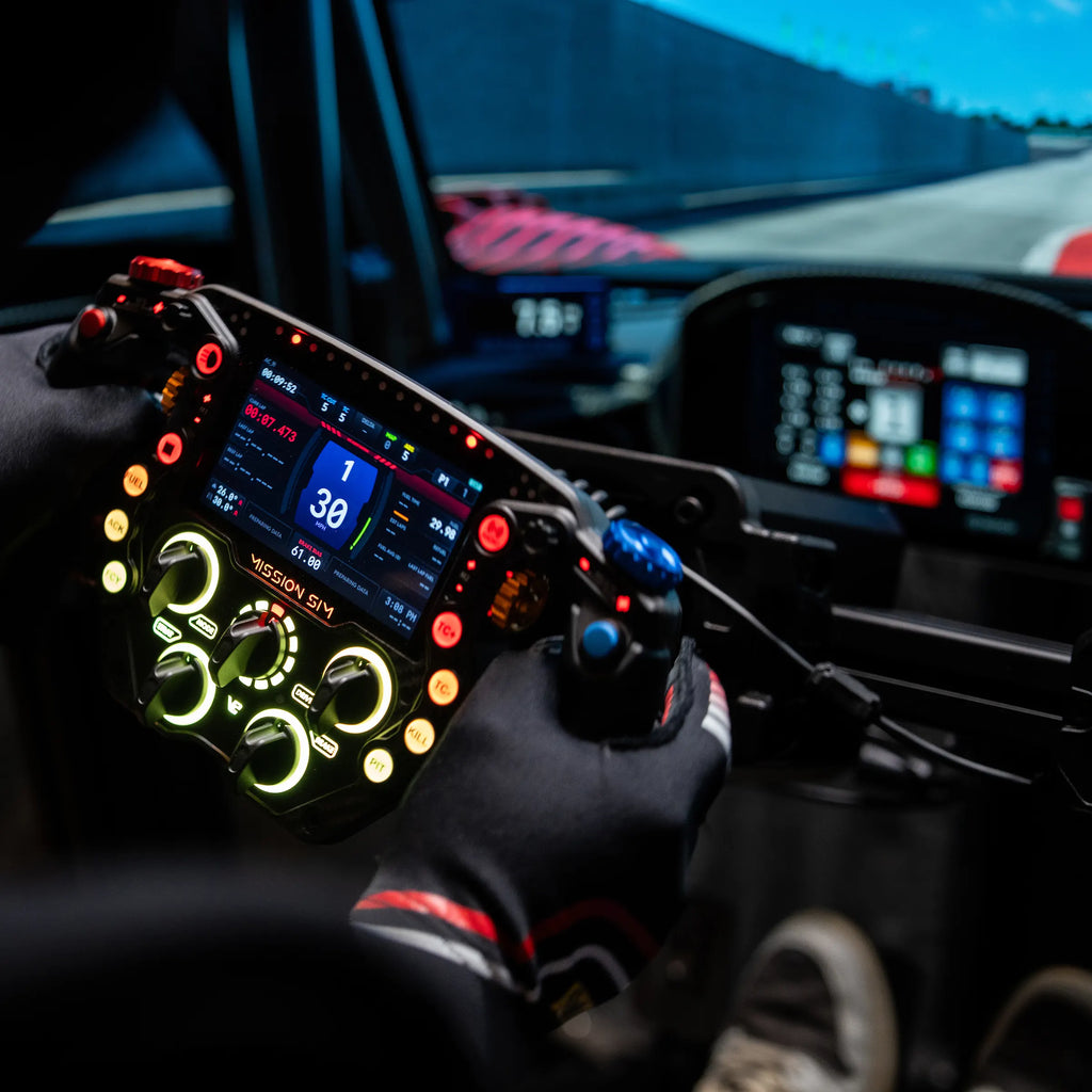 VPG Mission Sim installed in a sim racing rig