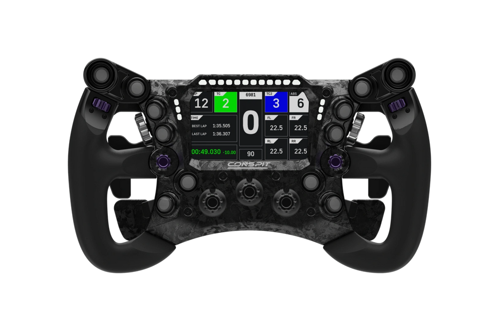 CONSPIT 290 GP framifrån med racingdashboard och varvtalslysdioder