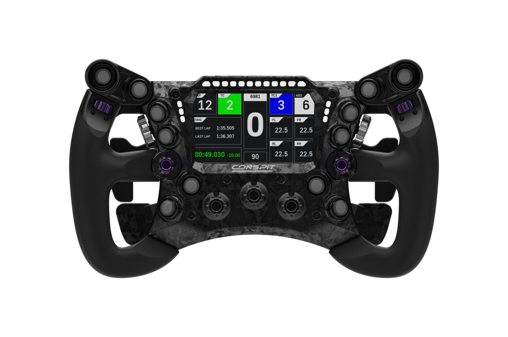 CONSPIT 290 GP framifrån med racingdashboard och varvtalslysdioder
