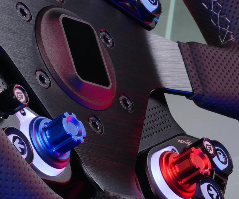 Detail of controls and grips on a round GSI Interlock Ultra configuration