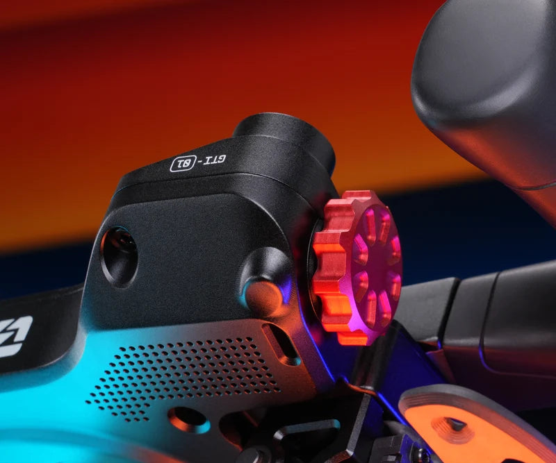 Red thumb encoder and side module on the GSI Interlock Ultra