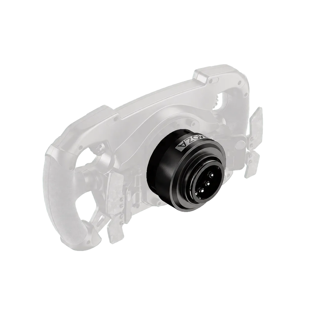 MOZA 70mm Quick Release Adapter RS07 monterad på en ratt