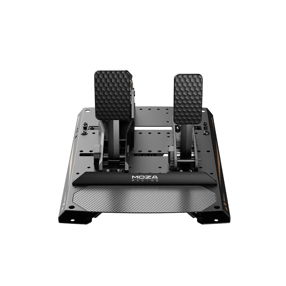 MOZA mBooster Active Pedal Set RS082 med CRP2-gaspedal framifrån