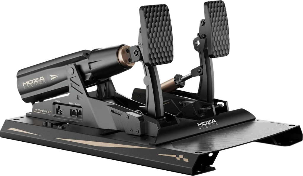 MOZA mBooster Active Pedal Set RS082 med CRP2-gaspedal och pedalplatta