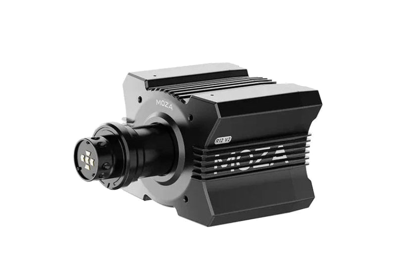 MOZA R12 V2 direct drive-rattbas i vinklad frontvy