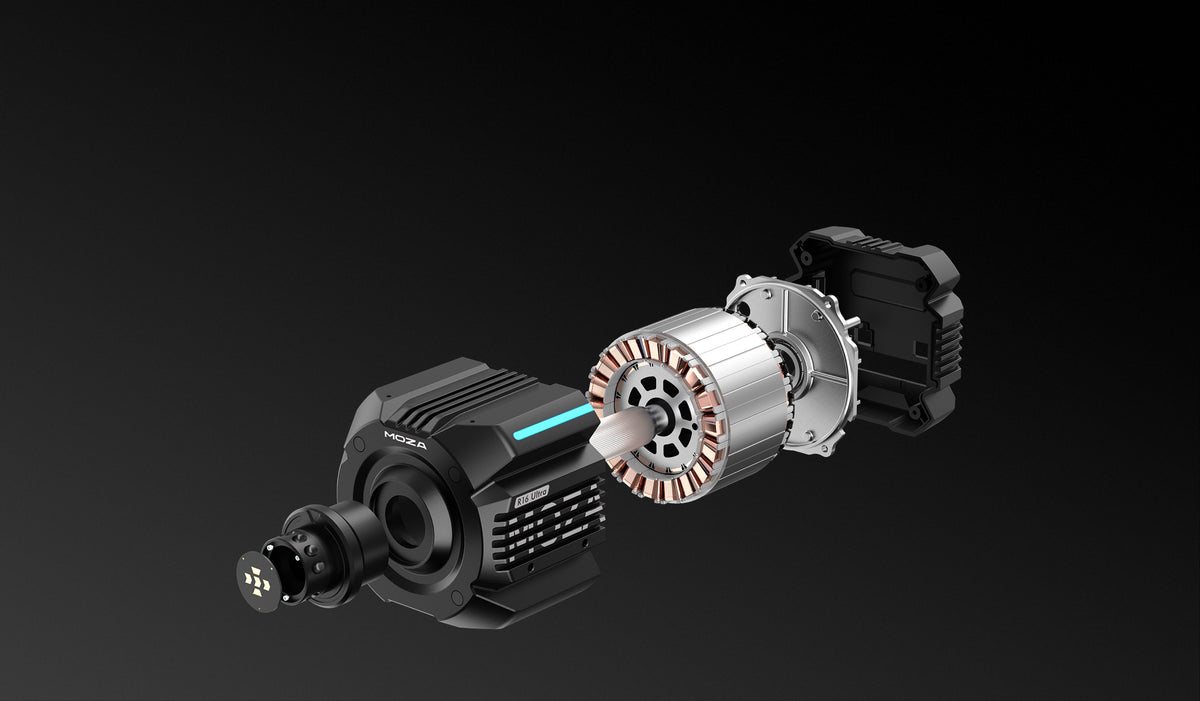 MOZA R16 Ultra direct drive-rattbas med 16 Nm konstant vridmoment