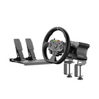 MOZA R5 Racing Bundle med 5,5 Nm direct drive-rattbas, ES-ratt, SR-P Lite-pedaler och bordsklämma