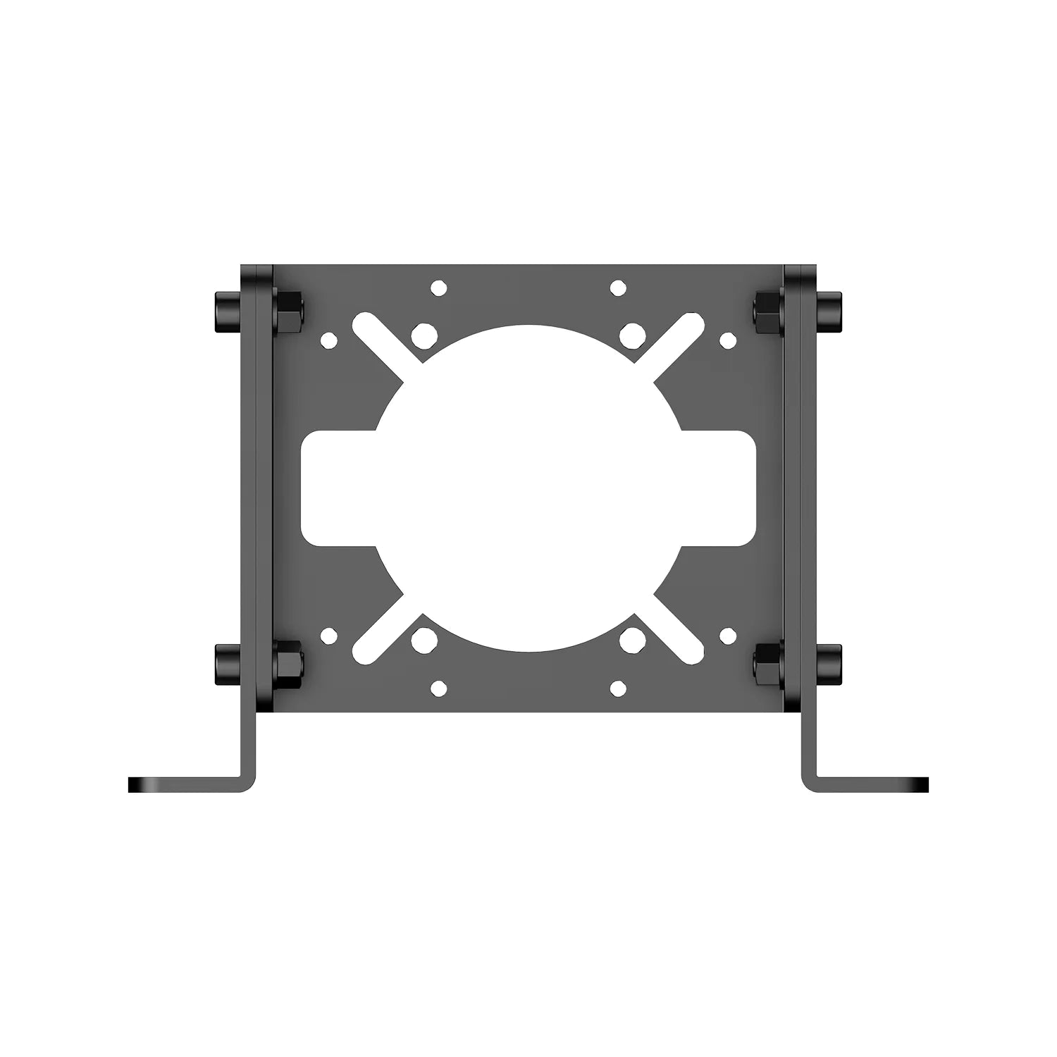 MOZA Wheel Base Front Mount framifrån med fästhål