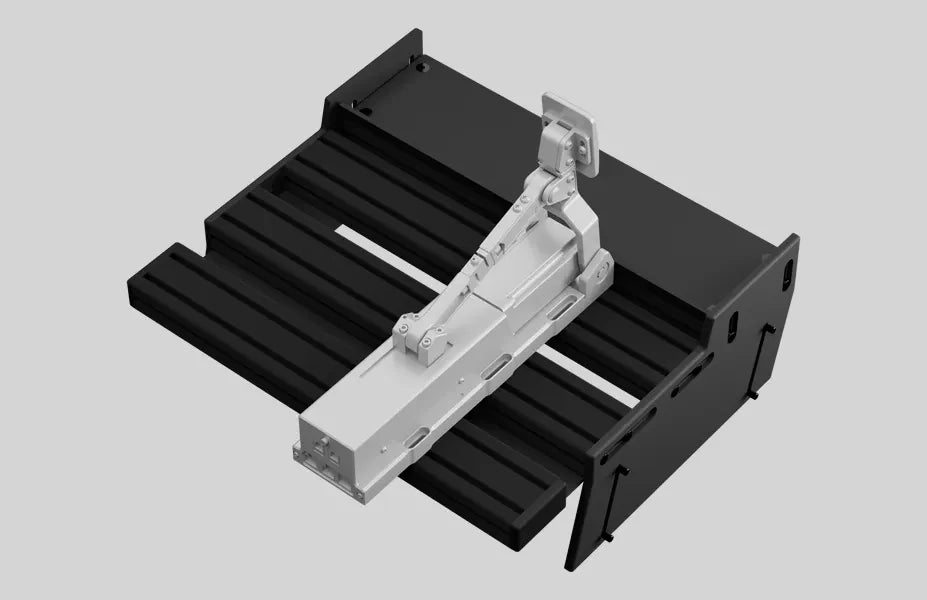 Sabelt Active Pedal Adapter Mount med Simucube ActivePedal ovanifrån