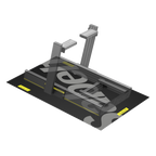 Sabelt Sim Floor Mat med simracing-cockpit pÃ¥ transparent bakgrund