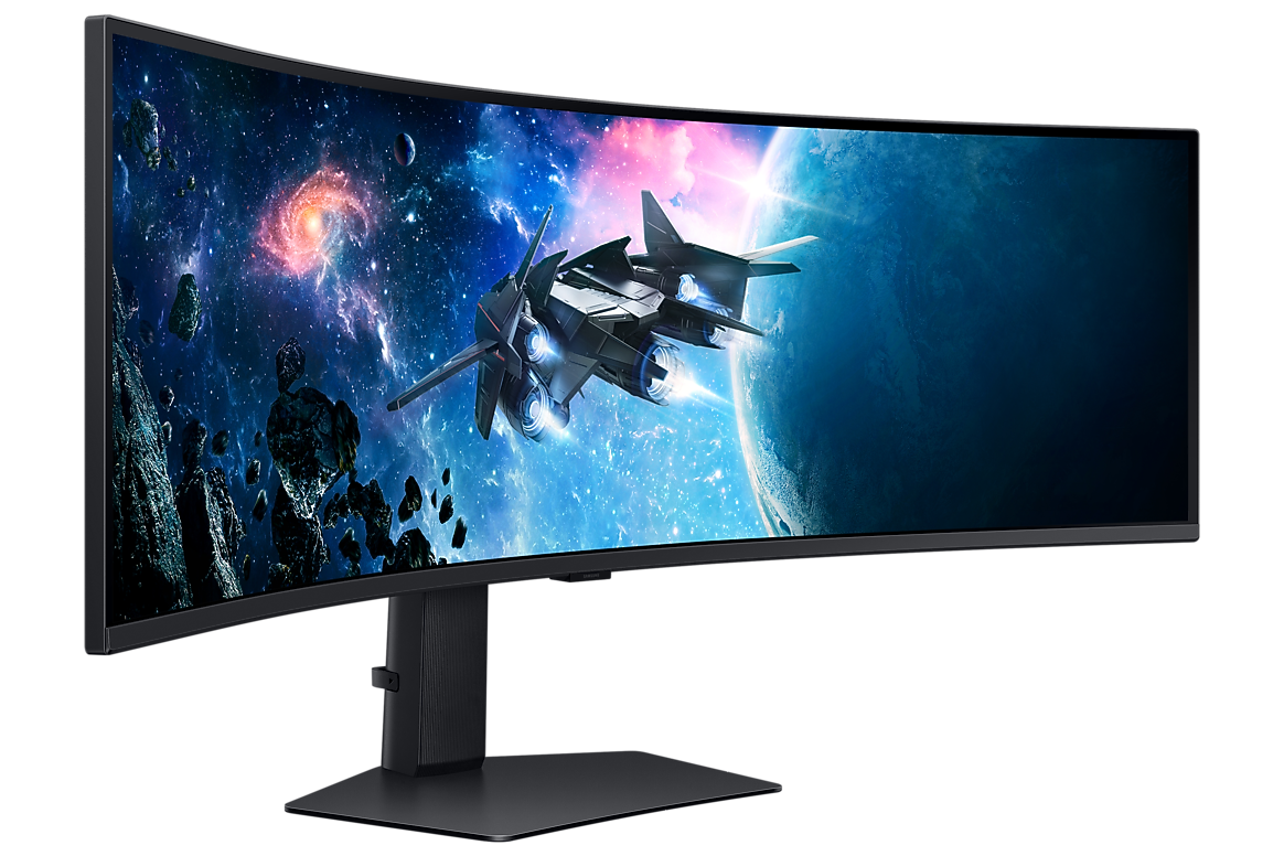 Samsung Odyssey G9 G95C 1000R välvd skärm