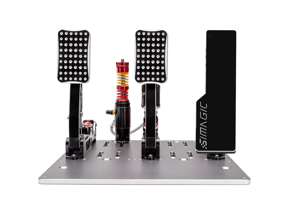 Simagic P2000 hydrauliskt pedalset med gas och broms i produktöversikt