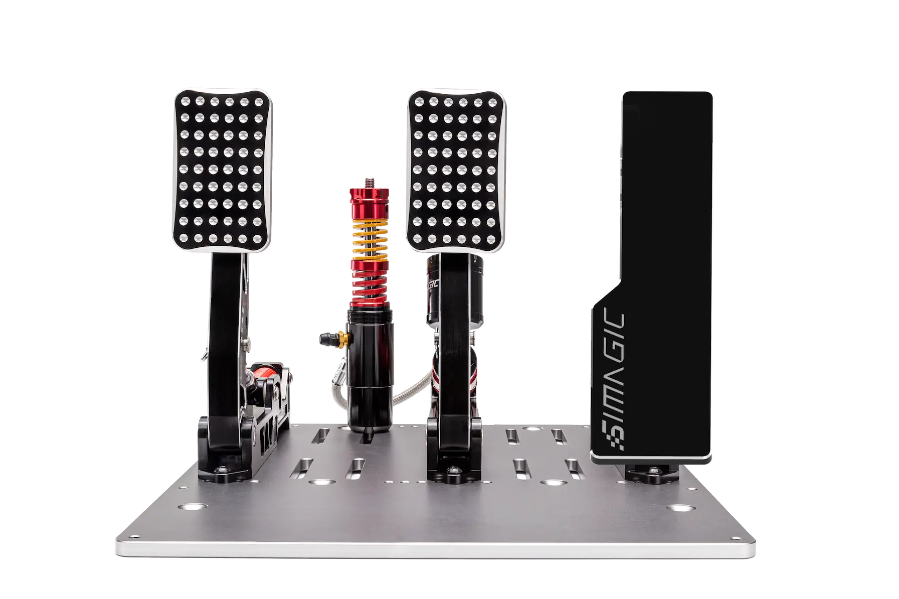 Simagic P2000 hydrauliskt pedalset med gas och broms i produktöversikt